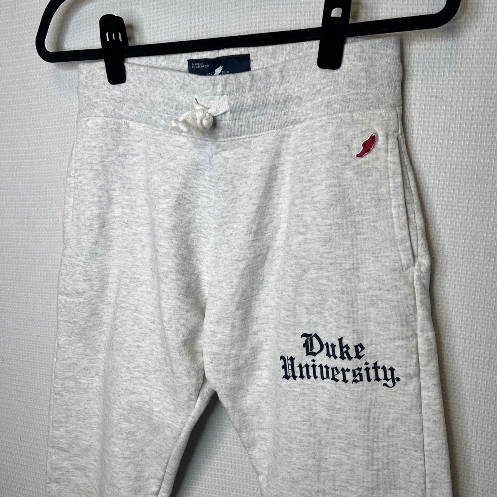 LEAGUE Duke University Sweatpants Athletic Joggers Light‎ Gray Mens Small